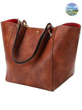 Large Work Tote Bag Women Designer Handbags Big Bucket Purses Faux Leather